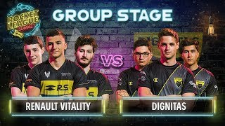 Renault Vitality vs Dignitas  Rocket League Summit Group A [upl. by Eelrebmyk]