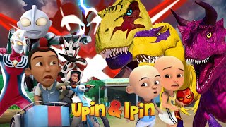 Upin Ipin Takut Ada Tirex Dinosaurus Mata Tato Kuat dan Ultraman Justice Melawan Tirex Kompilasi 13 [upl. by Mori]