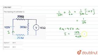 The reading of voltmeter is [upl. by Joost]