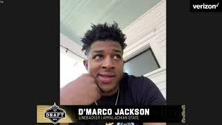 2022 NFL Draft LB DMarco Jackson Appalachian State Interview  New Orleans Saints [upl. by Vincenz187]