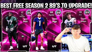 THE BEST FREE SEASON 2 89 OVERALL PLAYERS TO UPGRADE FIRST IN MADDEN 25 [upl. by Uyr675]