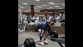 350lb deadlift at 14 years old and 145lbs Road to 4 plates [upl. by Riggall]