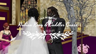 The Wedding of Nubian amp Cuddles Keng in Second Life [upl. by Otreblide]