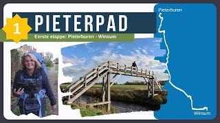 Wandelen  Pieterpad  Etappe 1  Pieterburen naar Winsum NLENDEFR ondertiteling [upl. by Anitnegra]