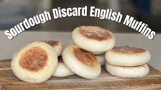 Easy Sourdough English Muffins using your Discard [upl. by Ausoj]