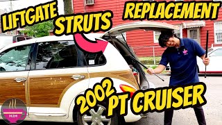 How to Replace worn out Liftgate  Hatch struts  2002 Chrysler PT Cruiser [upl. by Iilek]