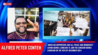 ALFRED PETER CONTEH SUPPORTS PROTEST SEEKING THE RELEASE OF THE DISAGGREGATED DATA [upl. by Anahsohs]