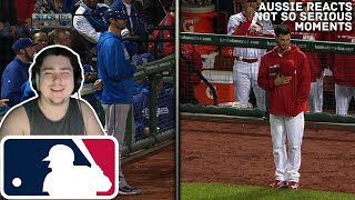 Australian reacts MLB Not so serious moments  Reacts [upl. by Ranitta]