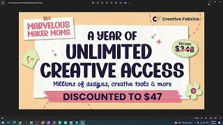 Creative Fabrica Mothers Day Promo Unlimited Access Or Free Trial Marvelous Maker Moms [upl. by Eilhsa]