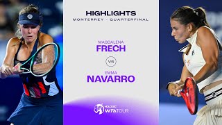 Magdalena Frech vs Emma Navarro  2024 Monterrey Quarterfinal  WTA Match Highlights [upl. by Forsta871]