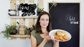 BLUMENKOHLSTEAK mit Süßkartoffelbrei für Grill amp Ofen  vegan [upl. by Shabbir369]