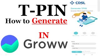 How to Generate TPIN in Groww app [upl. by Enneicul]