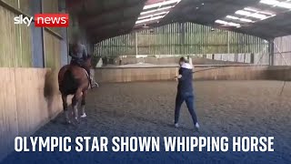 Distressing video of Olympic gold medallists unacceptable use of whip [upl. by Odella720]