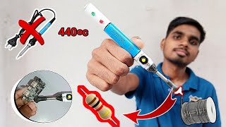 DIY Powerful Rechargeable Soldering Iron using 18650 Lithium ion battery🔋Abhishekprojects [upl. by Malissa]