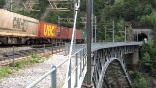 BLS Bietschtalbrücke 2262012  10 Stunden 42 Züge [upl. by Eiduj395]