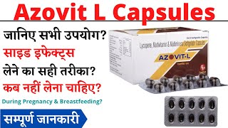 Azovit L Capsules Uses amp Side Effects in Hindi  Azovit L Capsules Ke Fayde Aur Nuksan [upl. by Seftton]