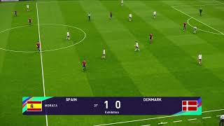 PES 2021 Gameplay  España vs Dinamarca  Liga de Naciones 2024 [upl. by Yrrab663]