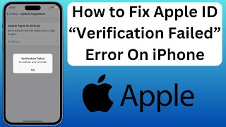 How to Fix Apple ID quotVerification Failedquot Error On iPhone [upl. by Lianne525]