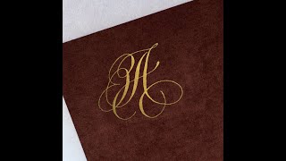 Letter A in calligraphy copperplate calligraphy [upl. by Orville546]