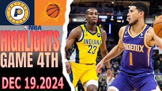 Phoenix Suns Vs Indiana Pacers Game 4th Highlights Dec 192024 NBA Season 202425 [upl. by Polad]