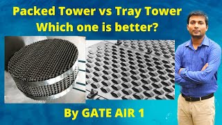 Packed Tower vs Tray Tower  Chemical Engineering interview question answered  Hindi [upl. by Raseta16]