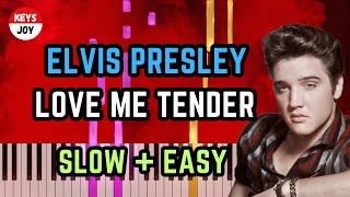 🎹 Elvis Presley  Love Me Tender  SLOW  Easy Piano Tutorial Synthesia [upl. by Ronaele]