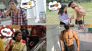 When Bodybuilder goes shirtless in public🇮🇳Best reactions compilation😱 Girls reaction  FITTRIO [upl. by Feerahs708]