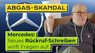 MercedesAbgasskandal Neues RückrufSchreiben von Daimler [upl. by Atilegna670]