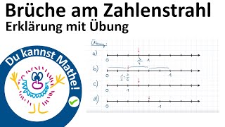 Brüche am Zahlenstrahl Bruchrechnen [upl. by Onaivlis]