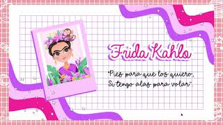 BIOGRAFÍA FRIDA KAHLO  COMO HACER UNA BIOGRAFÍA CON AUDIO EN POWERPOINT  APUNTES BONITOS [upl. by Katalin]