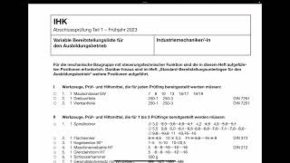 Vorbereitung Prüfung AP1 F23 Industriemechaniker [upl. by Kanya]