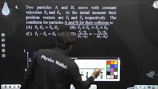 Two particles A and B move with constant velocities v 1 and v 2 At the [upl. by Otnas451]