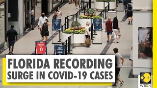 US nearly 60000 COVID19 cases in last 24hours  Florida shut again  Cases surging in Florida [upl. by Gnous]