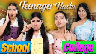 13 Teenager Hacks for School vs College  Student Life  Anaysa [upl. by Forcier]