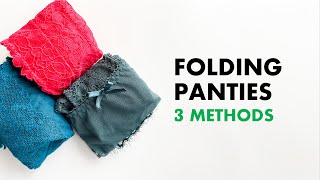 Folding underwear  3 easy pocket fold methods [upl. by Ecad]