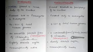 Euchromatin Vs Heterochomatin pharmacology cellbiology biology [upl. by Fortna]