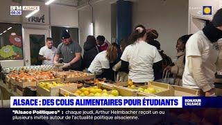 Alsace des colis alimentaires pour les étudiants [upl. by Drofdeb296]