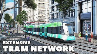 Trams EVERYWHERE  Cities Skylines Oceania 28 [upl. by Anas]