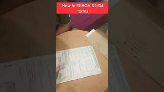 How to fill D2D4 FORMS for HGV COMPLETE GUIDE [upl. by Atenahs207]