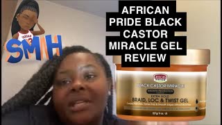 Locs Retwist African Pride Black Castor Miracle Extra Hold Braid Loc Twist Gel Review [upl. by Karolina610]