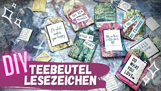 DIY Teebeutel Lesezeichen  Decoupage  Upcycling [upl. by Neersin]