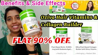 Improve Hair Growth with OZIVA Hair Vitamins amp Collagen Builder For Youthful Skin  Get 90 FLAT OFF [upl. by Pogue]