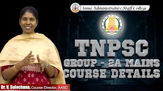 🚀 Mission 80 🎯  Course Details📄 for TNPSC Group 2A Mains  Dr V Sulochana Course Director AASC [upl. by Ahsoyek]