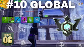 Top 10 WORLDWIDE Mobile Player OG Fortnite Mobile Ranked Gameplay [upl. by Nenad383]