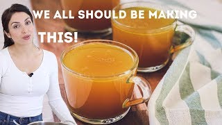 Best Bone Broth Recipe EVER amp Easiest  Bone Broth Benefits [upl. by Leirda]