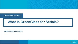 GreenGlass for serials [upl. by Rhoda]