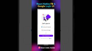 React Native Day 2 Facebook Google Login Screen Design with API Integration 2024 appkit [upl. by Ahsienot]