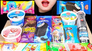 ASMR WALLS ICE CREAM 🍦 PADDLE POP RAINBOW FEAST POP BANANA RACE WALLS OREO STAR WARS MINIONS [upl. by Birkner]