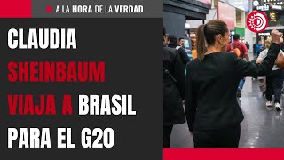 Claudia Sheinbaum viaja a Brasil para el G20 [upl. by Omocaig]