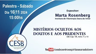 Palestra 16112024 Tema Mistérios ocultos aos doutos e aos prudentes  ESE Cap VII itens 7 a 10 [upl. by Bergin]